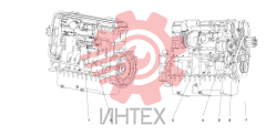 Компоненты основные двигателя QSX15-C600 447kW Tier3 Cummins PTO 60125561