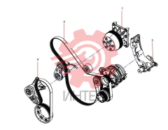 Кронштейн вентилятора, приводной ремень FDJ007116378
