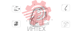 Комплектующие корпуса кабины оператора SJC62 II 25HK4 12438832