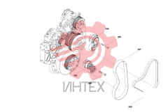 Натяжитель и ремень WP10.336E53 DHL10Q0078 247kW 60273261
