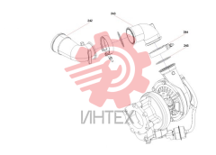 Патрубок турбонагнетателя WP10.336E53 DHL10Q0078 247kW 60273261 (часть 1)