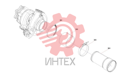 Патрубок турбонагнетателя WP10.336E53 DHL10Q0078 247kW 60273261 (часть 2)