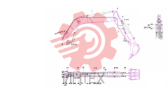Трубопровод стрелы SY135C9I2K(BR) 13475914