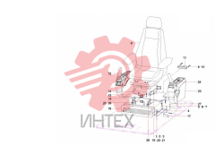 Сиденье водителя и система управления кабиной SY135C9I2K.1.5 13172656