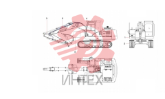 Компоненты основные экскаватора SY140C1 13029090