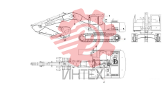 Компоненты основные экскаватора SY245C9 13213133
