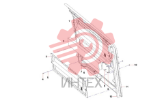 Дверь левая задняя (отсек радиатора) SY485C1I3KH.1.6.12C 13368265