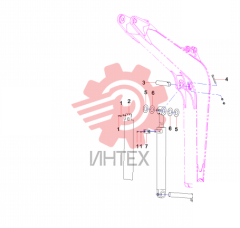 Крепление цилиндров стрелы SY55C9K4R.3A 13855084