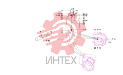 Система гидравлическая поворотной рамы SY75C3I3.2A 13300941