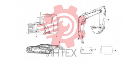 Компоненты основные экскаватора SY95C9 13574873