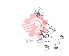 Трубопровод системы охлаждения D24A-000-53(W)+C
