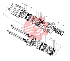 Насос шестеренный в сборе JHP2032/Gj1016 (370101)