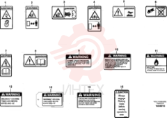 Warning decal VOE 15048231