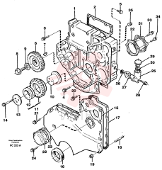 Timing gear casing