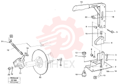 Handbrake lever VOE 4945742
