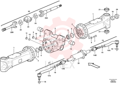 Steering axle VOE 14386745