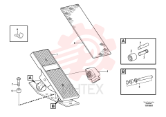 Accelerator pedal VOE 15038374 (1)