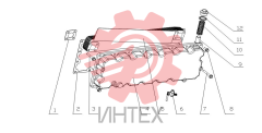 Радиатор масляный и крышка теплообменника M3400-1013000