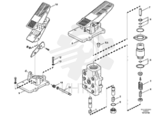 Footbrake valve