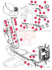 90 ELBOW,Male, 30° Fl, PF 1/4" x PF 1/4", O-Ring ZH32X04000 (17)