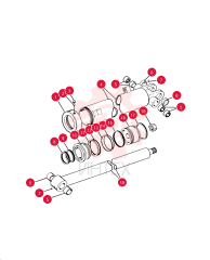 Cylinder Assy., Boom Includes: Ref. 1 thru 19