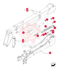 CYLINDER,Double Acting, 40mm Rod, 1232mm Stroke