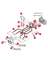 HYD CONNECTOR,7/8" - 14 ORB x 3/4" - 16 JIC 128819 (1)