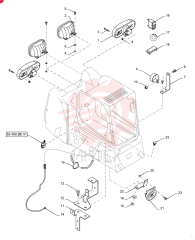 LIGHT ASSY.,12V, 27W, Red