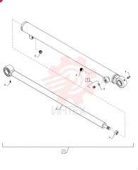 HYDRAULIC CYLINDER,Double Acting, 44.4mm Rod, 851.9mm Stroke