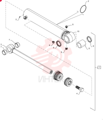 BUCKET CYLINDER,Double Acting, 38.1mm Rod, 410mm Stroke