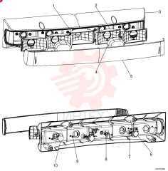 LIGHT,Halogen, 12V, 50W, Clear/Red