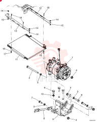 COMPRESSOR,12V, W/ Clutch, W/ Pulley