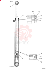 CYLINDER,Double Acting, 44.4mm Rod, 611.1mm Stroke