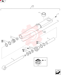 HYDRAULIC CYLINDER,Double Acting, 44.45mm Rod, 611.12mm Stroke