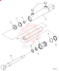 HYDRAULIC CYLINDER,Double Acting, 19.1mm Rod, 123.2mm Stroke