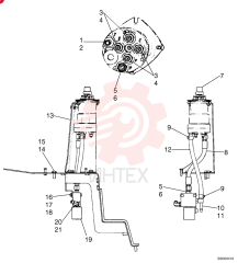 HYD CONNECTOR,3/8" Barb x 9/16"-18 x 2 3/16" L