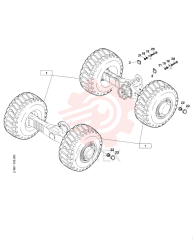 Wheels 365/70R18EM (2772640) See Fig 05.100
