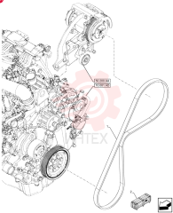 V-BELT,14.25mm W x 1165mm L, 4 Ribs