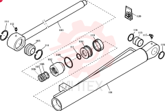 LIFT CYLINDER,Double Acting, 60mm Rod, 730mm Stroke