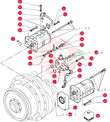 HYDRAULIC PUMP,25.2 CC