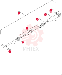 LIFT CYLINDER,Double Acting, 63.5mm Rod, 502.7mm Stroke