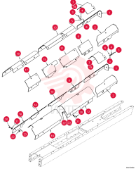 Kit, Track Cover; Incl. Ref 1,2,7, 8-19; 12mm Larger Cutout on Inner Track Cover; Not Serviced, Order Components; If Used