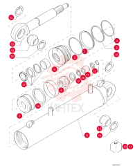 OPERATING CYLINDER,Double Acting, 55mm Rod, 509mm Stroke