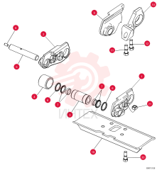 CHAIN ASSY, Painted Gray; 45 Link Extended Life Track (CELT) 34 inch 1 Bar Open; Incl (1) 87582761 Chain Assy; Incl Ref 1 - 22