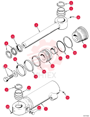 CYLINDER ASSY.,Double Acting, 44.4mm Rod, 147.8mm Stroke 87432203 (2)