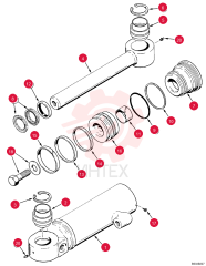 CYLINDER ASSY.,Double Acting, 44.4mm Rod, 147.8mm Stroke