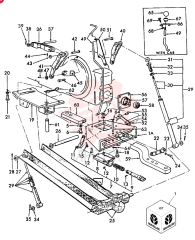 Kit, Auto Hitch, Use W/Pan Type Drivers Seat, Accessory, Includes: Ref. 1 thru 56, Start Year: 01-JAN-75