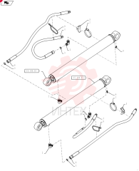 LIFT CYLINDER,Double Acting, 44.4mm Rod, 766mm Stroke 87384876 (1)