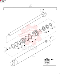 HYDRAULIC CYLINDER,Double Acting, 38.1mm Rod, 522.3mm Stroke 87609669