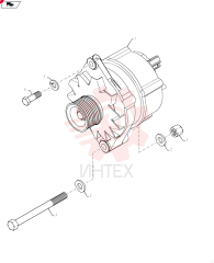 ALTERNATOR,12V, 120A, W/ Pulley